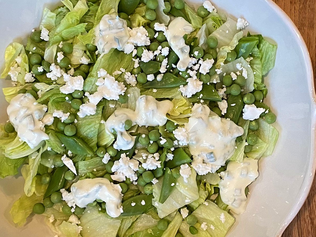 Crunchy Spring Salad with Peas and ButtermilkTarragon Dressing The